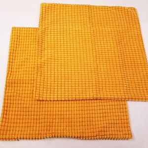 BeBen Set 2 Orange Soft Waffle Throw Pillow Covers